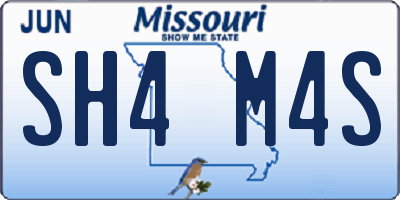 MO license plate SH4M4S