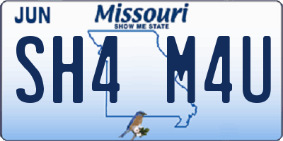 MO license plate SH4M4U