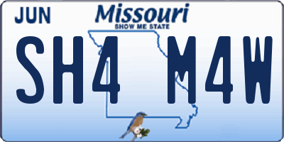MO license plate SH4M4W