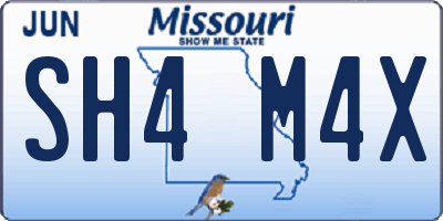 MO license plate SH4M4X