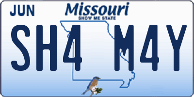 MO license plate SH4M4Y