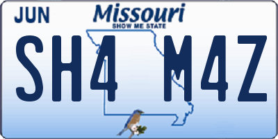 MO license plate SH4M4Z
