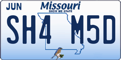 MO license plate SH4M5D