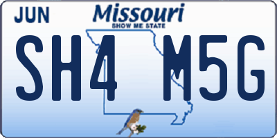 MO license plate SH4M5G