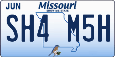 MO license plate SH4M5H