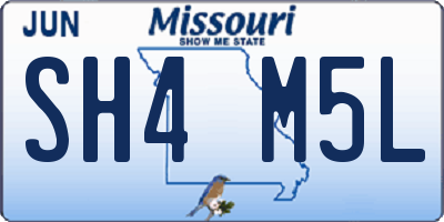 MO license plate SH4M5L