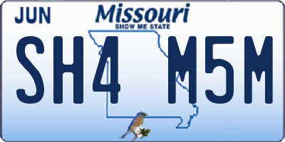 MO license plate SH4M5M