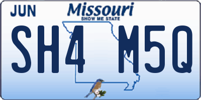 MO license plate SH4M5Q