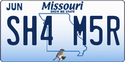 MO license plate SH4M5R