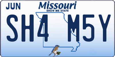 MO license plate SH4M5Y