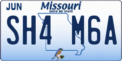MO license plate SH4M6A