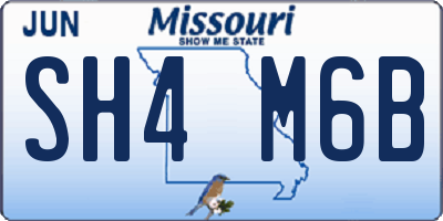 MO license plate SH4M6B