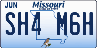 MO license plate SH4M6H