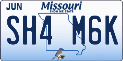 MO license plate SH4M6K