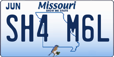 MO license plate SH4M6L