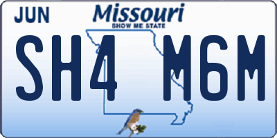 MO license plate SH4M6M