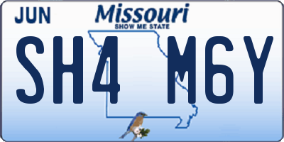 MO license plate SH4M6Y