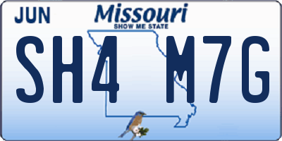 MO license plate SH4M7G