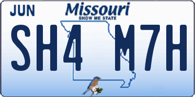 MO license plate SH4M7H