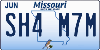 MO license plate SH4M7M