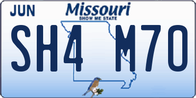 MO license plate SH4M7O