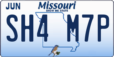 MO license plate SH4M7P