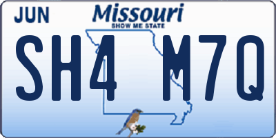 MO license plate SH4M7Q