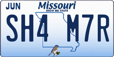 MO license plate SH4M7R