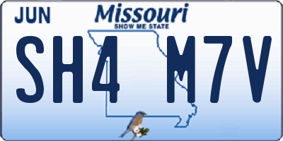 MO license plate SH4M7V