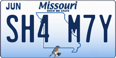 MO license plate SH4M7Y