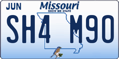 MO license plate SH4M9O