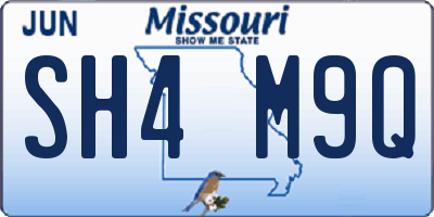 MO license plate SH4M9Q