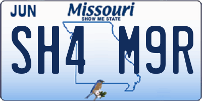 MO license plate SH4M9R