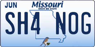 MO license plate SH4N0G