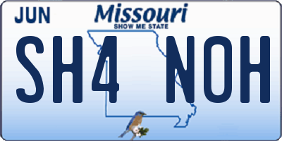 MO license plate SH4N0H