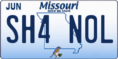 MO license plate SH4N0L