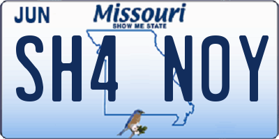 MO license plate SH4N0Y