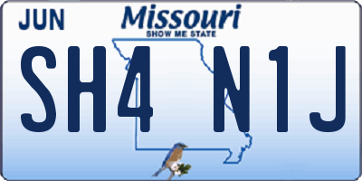 MO license plate SH4N1J