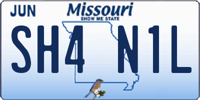 MO license plate SH4N1L