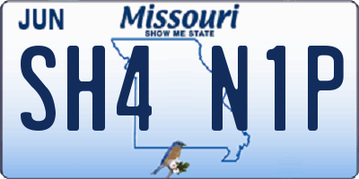 MO license plate SH4N1P