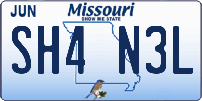 MO license plate SH4N3L