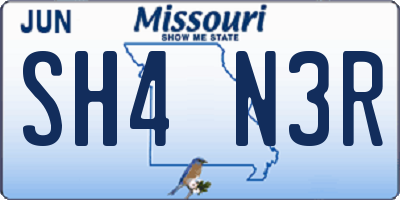 MO license plate SH4N3R