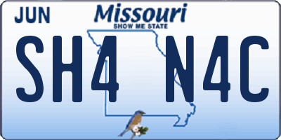 MO license plate SH4N4C