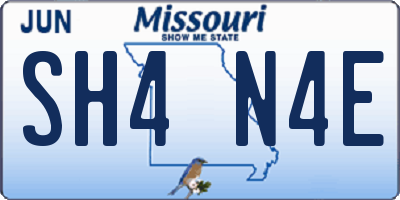 MO license plate SH4N4E