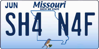 MO license plate SH4N4F