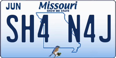 MO license plate SH4N4J