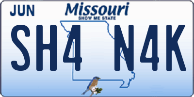 MO license plate SH4N4K