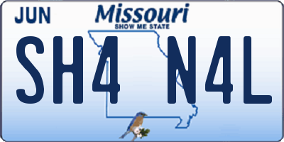 MO license plate SH4N4L