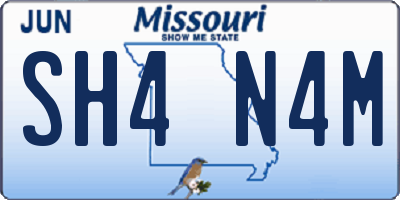 MO license plate SH4N4M