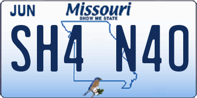 MO license plate SH4N4O